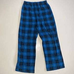 5 for $10 EUC blue black plaid tartan pjs